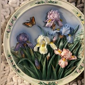 Vintage Lena Lou’s Wall Art with Butterfly and Flowers